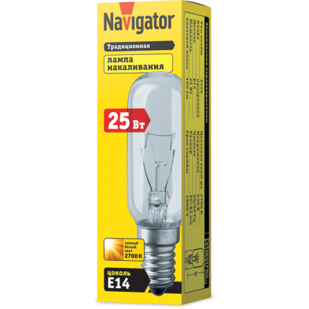 Лампа Navigator 61 205 NI-T25L-25-230-E14-CL от магазина Диал Электро