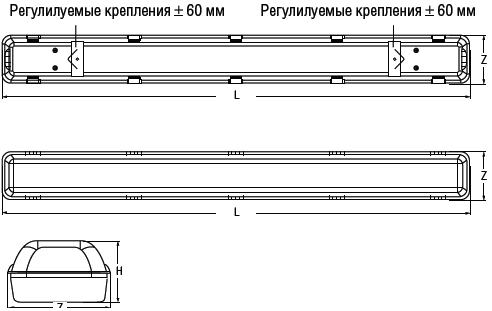 Светильник Navigator 94 895 NWL-AS-E236-G13 D (ЛСП 2х36) с ЭПРА от магазина Диал Электро