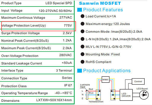 Mодуль защиты от перенапряжений 775V/2,5kV-25ns IP67 СириусА от магазина Диал Электро