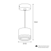 Подвесной cветильник WOLTA WSL-GX53/P06BL IP20 под лампу GX53 Чёрный LUCE D83x60 1/30 от магазина Диал Электро