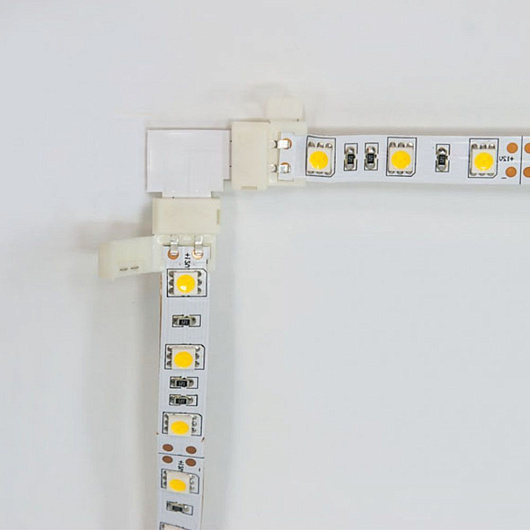 Комплект L коннекторов  с соединителем для светодиодной ленты (5050/10мм), LD185 от магазина Диал Электро