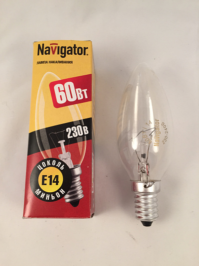 Лампа Navigator 94 304 NI-B-60-230-E14/CL (КНР) от магазина Диал Электро