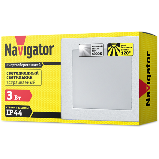 Светильник Navigator 71 275 NDL-SP4-3W-840-WH-LED от магазина Диал Электро