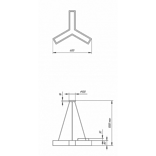 Светильник LED ЭРА Geometria SPO-141-B-40K-028 Igrek 28Вт 4000К 1750Лм IP40 600*600*80 черный от магазина Диал Электро