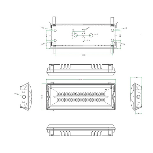 Аварийный светильник светодиодный ЭРА DPA-301-1-65 постоянный 40LED 3ч IP65 от магазина Диал Электро