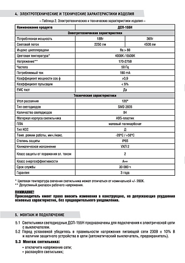 Светильник светодиодный герметичный ДСП-155Н 18Вт 230В 6500К 2250Лм 125лм/Вт 600мм IP65 NEOX 4690612042619 от магазина Диал Электро