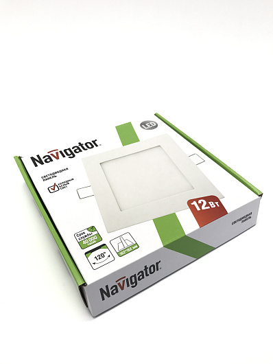 Светильник потолочный светодиодный квадратный Navigator 71 383 NLP-S1-12W-840-WH-LED(172x172) от магазина Диал Электро