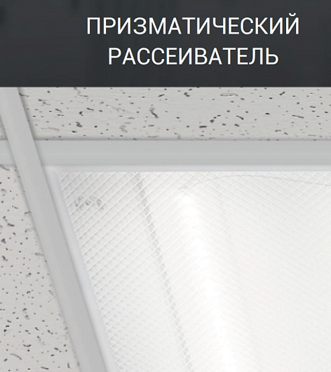 Панель светодиодная универсальная ДВО-02 4565-ПРИЗМА 45Вт 230В 6500К 4700Лм 100Лм/Вт 595х595х19 NEOX армстронг 600х600 от магазина Диал Электро