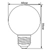 Лампа светодиодная,  (3W) 230V E27 зеленый G60, LB-371 от магазина Диал Электро