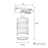 Трековый светильник WOLTA WTL-GU10/09BG IP20 под лампу GU10 Чёрный/золото LINEA D55x165 1/50 от магазина Диал Электро