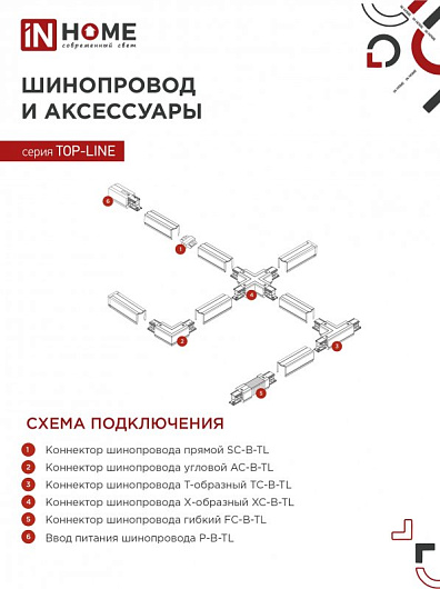 Светильник трековый под лампу TR-GX53-TL 50RW GX53 белый серии TOP-LINE IN HOME от магазина Диал Электро