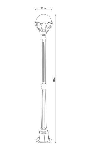 Светильник садово-парковый Feron PL5047 столб 60W E27 230V. черное золото от магазина Диал Электро