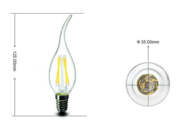 Лампа светодиодная, 4LED (5W) 230V E14 4000K, LB-59 от магазина Диал Электро