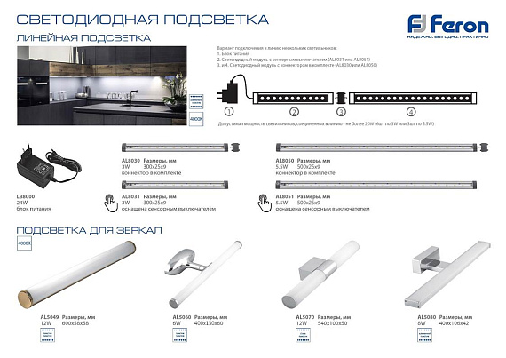 Светодиодный светильник AL5070 4000K 12W в пластиковом корпусе IP20 от магазина Диал Электро