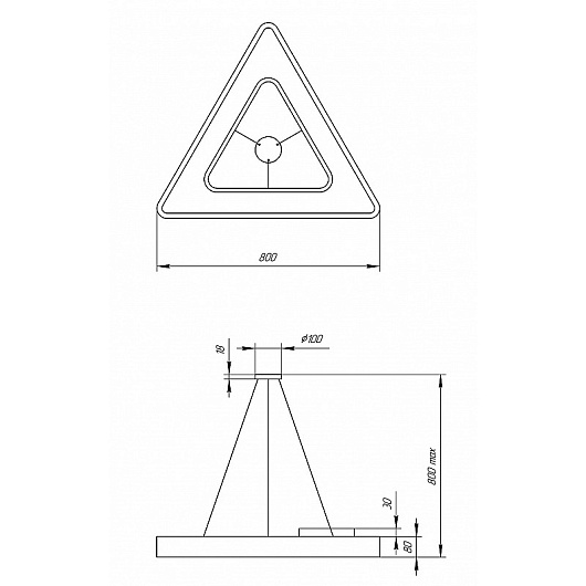 Светильник LED ЭРА Geometria SPO-154-B-40K-042 Delta 42Вт 4000К 2300Лм IP40 800*800*80 черный подвесной от магазина Диал Электро