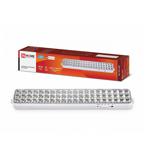 Светильник светодиодный аварийный ac dc СБА 1098-60DC 60 LED 2.0Ah lithium battery DC IN HOME 2 режима работы от магазина Диал Электро