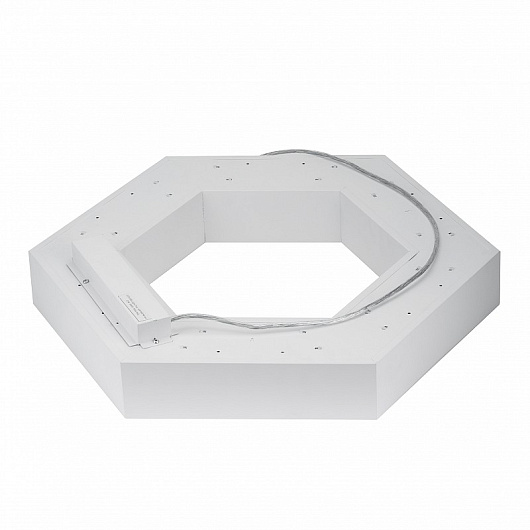 Светильник LED ЭРА Geometria SPO-123-W-40K-045 Hexagon 45Вт 4000К 2500Лм IP40 600*600*80 белый подвесной от магазина Диал Электро