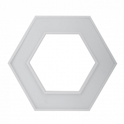 Светильник LED ЭРА Geometria SPO-123-W-40K-045 Hexagon 45Вт 4000К 2500Лм IP40 600*600*80 белый подвесной от магазина Диал Электро