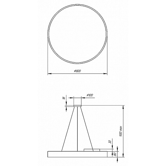 Светильник LED ЭРА Geometria SPO-132-W-40K-088 Ring 88Вт 4000К 6000Лм IP40 800*800*80 белый подвесной от магазина Диал Электро