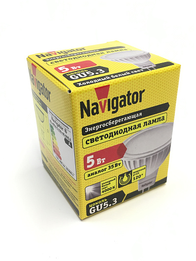 Лампа Navigator 94 129 NLL-MR16-5-230-4K-GU5.3 от магазина Диал Электро