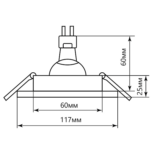 Светильник встраиваемый с белой LED подсветкой Feron CD900 потолочный MR16 G5.3 белый от магазина Диал Электро