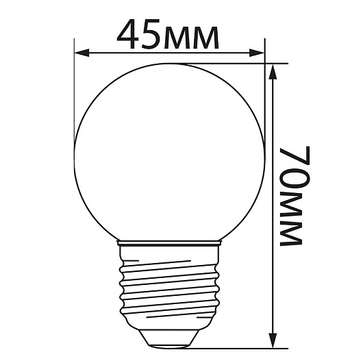 Лампа светодиодная, (1W) 230V E27 2700K G45 матовая, LB-37 от магазина Диал Электро