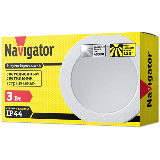 Встраиваемый светильник направленного света Navigator 71 273 NDL-RP4-3W-840-WH-LED от магазина Диал Электро