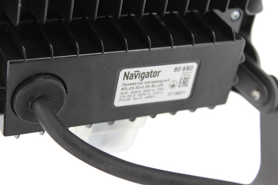 Прожектор светодиодный ip65 50вт 6500к с датчиком Navigator 80 680 NFL-03-50-6.5K-BL-LED от магазина Диал Электро