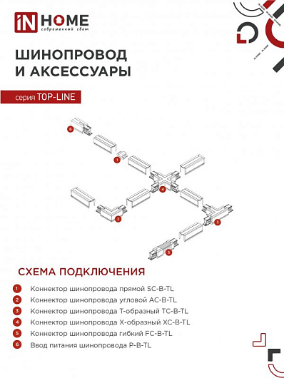 Светильник трековый под лампу подвесной с подсветкой TP-GX53-TL 82RW GX53 белый серии TOP-LINE IN HOME от магазина Диал Электро