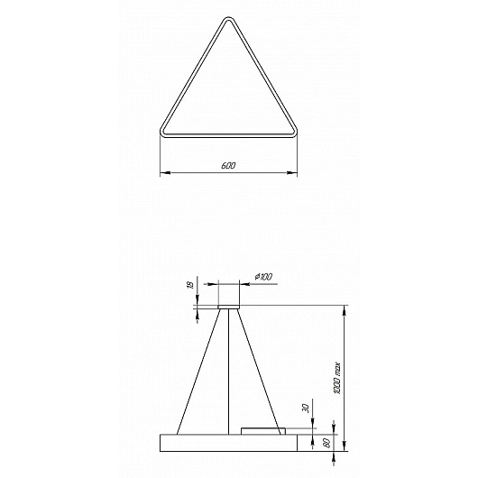 Светильник LED ЭРА Geometria SPO-151-B-40K-030 Delta 30Вт 4000К 2900Лм IP40 600*600*80 черный подвесной от магазина Диал Электро