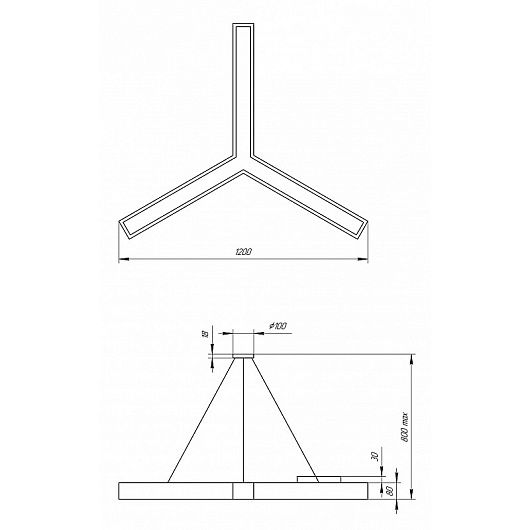 Светильник LED ЭРА Geometria SPO-144-W-40K-066 Igrek 66Вт 4000К 4000Лм IP40 1200*1200*80 белый подвесной  от магазина Диал Электро