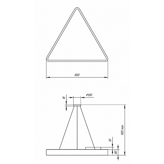 Светильник LED ЭРА Geometria SPO-152-B-40K-048 Delta 48Вт 4000К 3500Лм IP40 800*800*80 черный подвесной от магазина Диал Электро