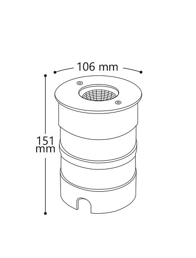 SP4115 Тротуарный светодиодный светильник ЛЮКС, 15W 4000K AC230V D106*H150мм IP67 от магазина Диал Электро