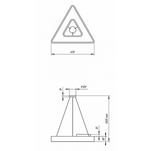 Светильник LED ЭРА Geometria SPO-153-W-40K-030 Delta 30Вт 4000К 2100Лм IP40 600*600*80 белый подвесной от магазина Диал Электро