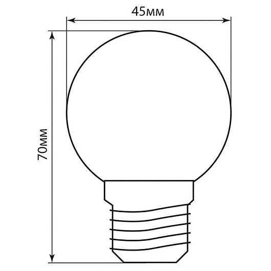 Лампа светодиодная, 5LED(1W) 230V E27 красный, LB-37 от магазина Диал Электро