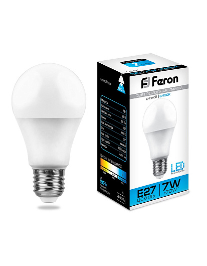 Лампа светодиодная Feron LB-91 20LED(7W) 230V E27 6400K A60 от магазина Диал Электро