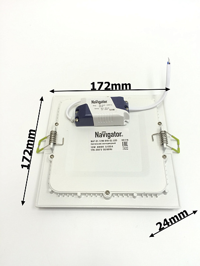 Светильник Navigator 71 384 NLP-S1-12W-840-SL-LED(172x172) от магазина Диал Электро