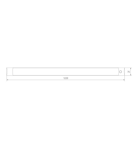 AL5055 200LED (2835) 4500K 36W 2500Lm, в алюминиевом корпусе с датчиком (5м), 1220*75*25мм от магазина Диал Электро