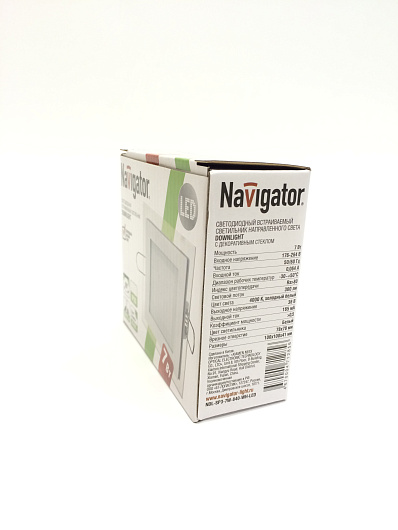 Светильники направленного света с декоративным стеклом Navigator 71 285 NDL-SP3-7W-840-WH-LED от магазина Диал Электро