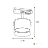 Трековый светильник WOLTA WTL-GX53/07G IP20 под лампу GX53 Золото ORO D87x140 1/50 от магазина Диал Электро