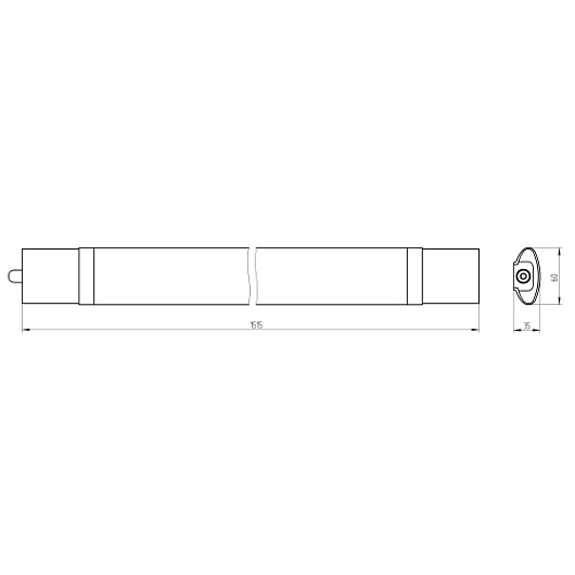 SPP-3-50-6K-M Линейный светодиодный светильник ЭРА SPP-3-50-6K-M 50Вт 6500K 4250Лм IP65 1515х60х35 матовый от магазина Диал Электро