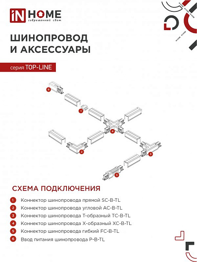 Светильник трековый на шинопровод под лампу с подсветкой TR-GX53-TL 54RW GX53 белый серии TOP-LINE IN HOME от магазина Диал Электро