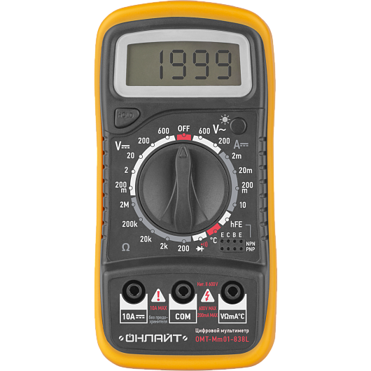 Мультиметр ОНЛАЙТ 90 081 ОMT-Mm01-838L (838L) от магазина Диал Электро