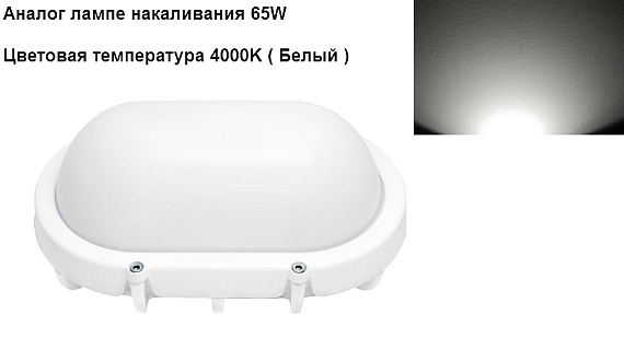 Накладные ДПБ с встроенными LED модулями жкх овал Navigator 94 828 NBL-O1-8-4K-WH-IP65-LED  (аналог НПБ 1401/НПП 1401) от магазина Диал Электро