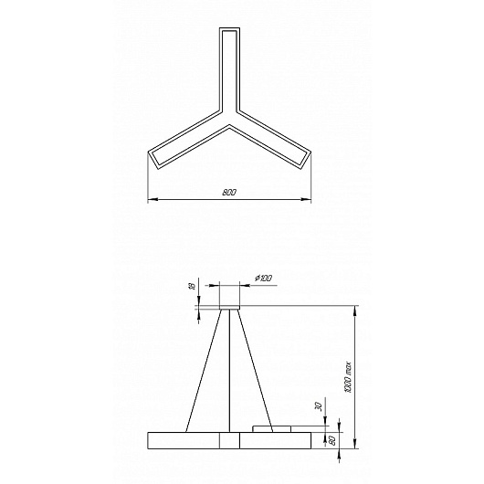 Светильник LED ЭРА Geometria SPO-142-W-40K-044 Igrek 44Вт 4000К 3000Лм IP40 800*800*80 белый подвесной от магазина Диал Электро