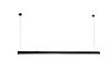 Подвесной линейный светодиодный светильник на тросах 20W 6500K 1180х50х35мм IP40 подвес 1м СириусА UNI-1180-20W-OP-B-65K SiriusA от магазина Диал Электро