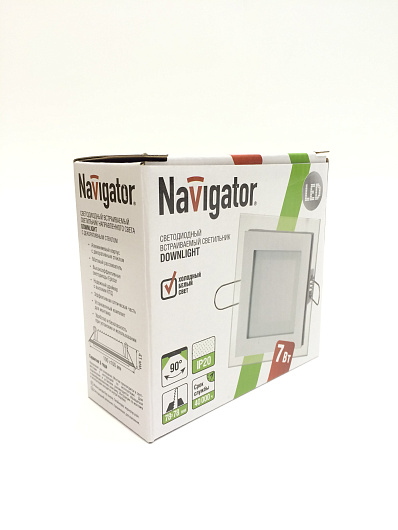 Светильники направленного света с декоративным стеклом Navigator 71 285 NDL-SP3-7W-840-WH-LED от магазина Диал Электро