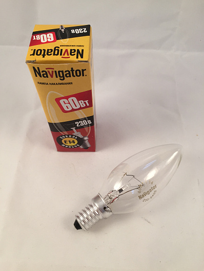 Лампа Navigator 94 304 NI-B-60-230-E14/CL (КНР) от магазина Диал Электро