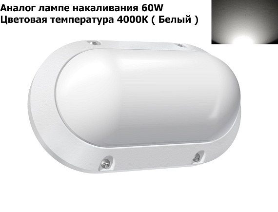 Накладные ДПБ с встроенными LED модулями для освещения ЖКХ Navigator 94 822 NBL-PO1-8-4K-WH-IP65-LED (R) (НПБ 1401) от магазина Диал Электро