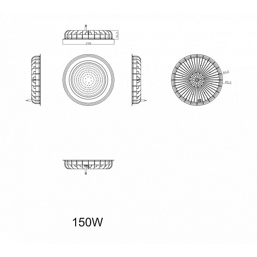 SPP-402-0-50K-150 ЭРА Cветильник cветодиодный подвесной IP65 150Вт 15000Лм 5000К Кп<2% КСС Д от магазина Диал Электро